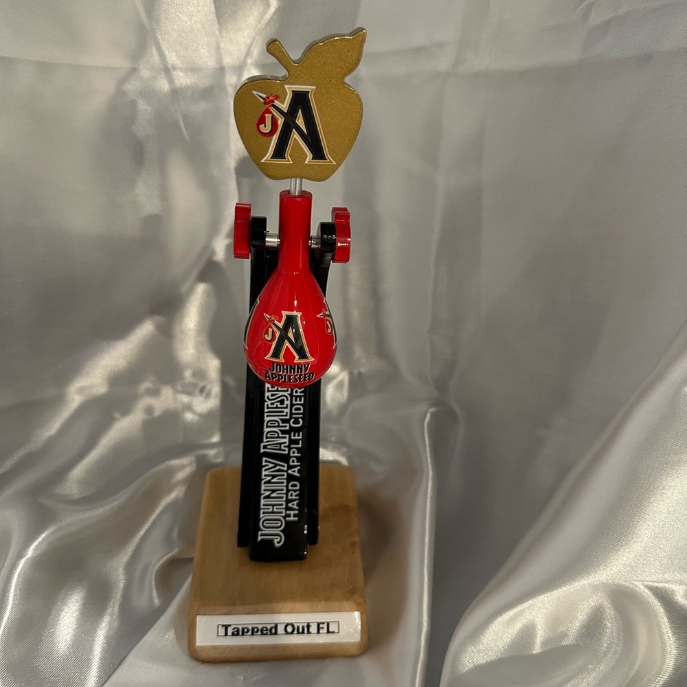 Johnny Appleseed Hard Apple Cider 8.5” Tap Handle - Red and Gold